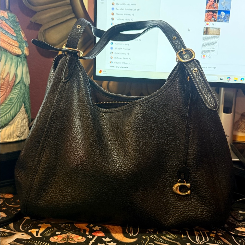 Coach Black Leather Women's Bag